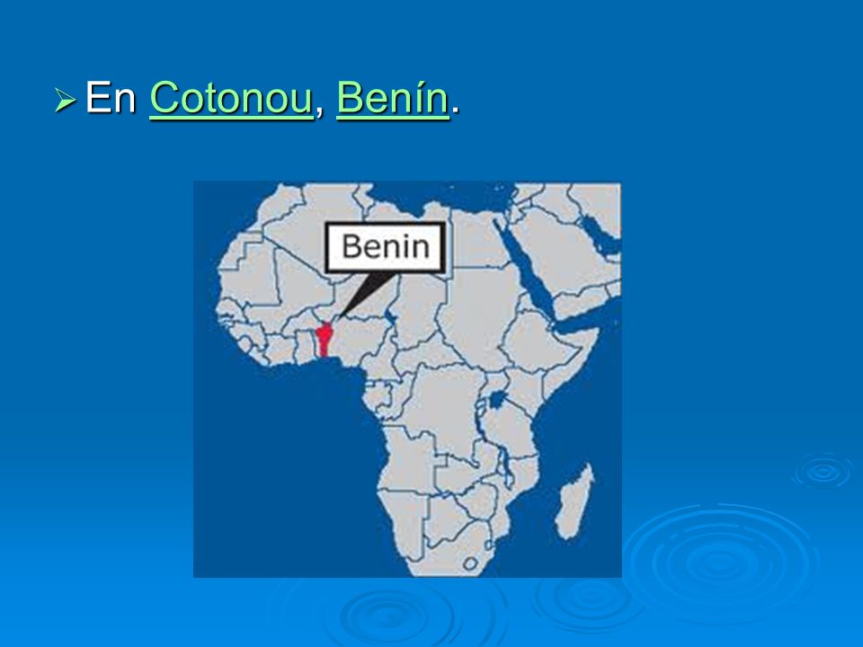 En Cotonou, Benín.