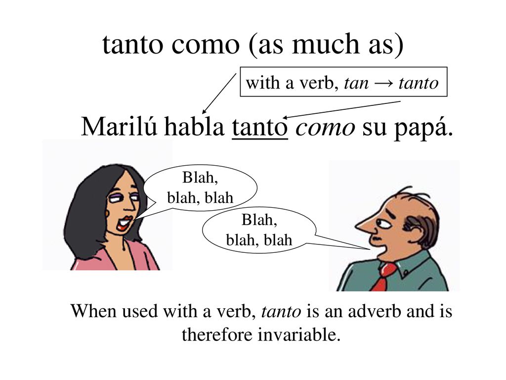 When used with a verb, tanto is an adverb and is therefore invariable.