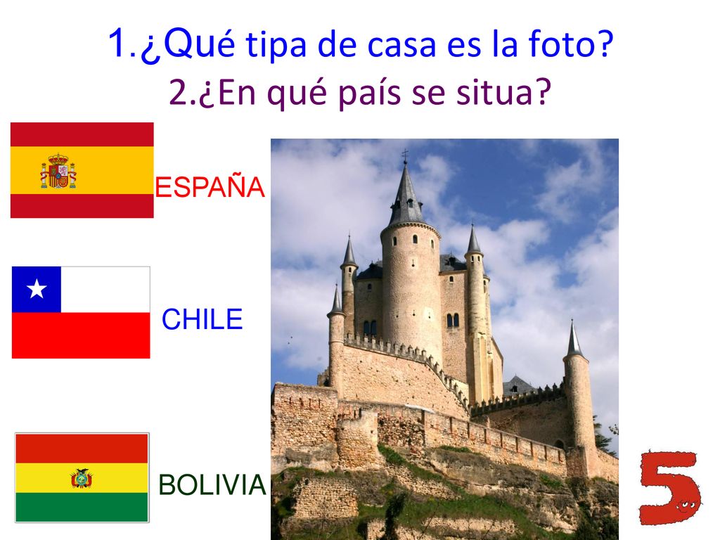 1.¿Qué tipa de casa es la foto 2.¿En qué país se situa