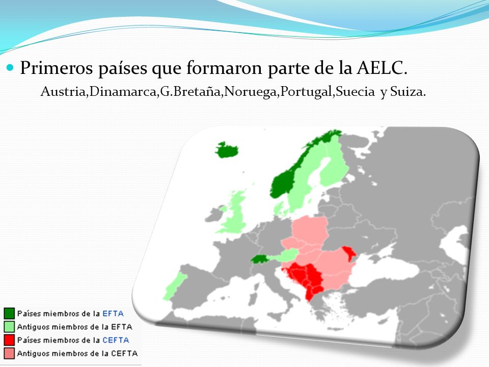 Primeros países que formaron parte de la AELC.
