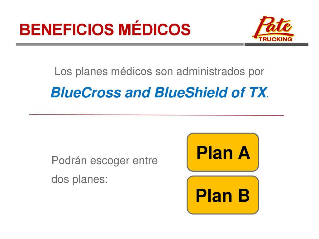 Plan A Plan B BENEFICIOS MÉDICOS BlueCross and BlueShield of TX.