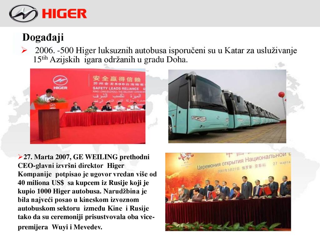 Događaji Higer luksuznih autobusa isporučeni su u Katar za usluživanje 15tih Azijskih igara održanih u gradu Doha.