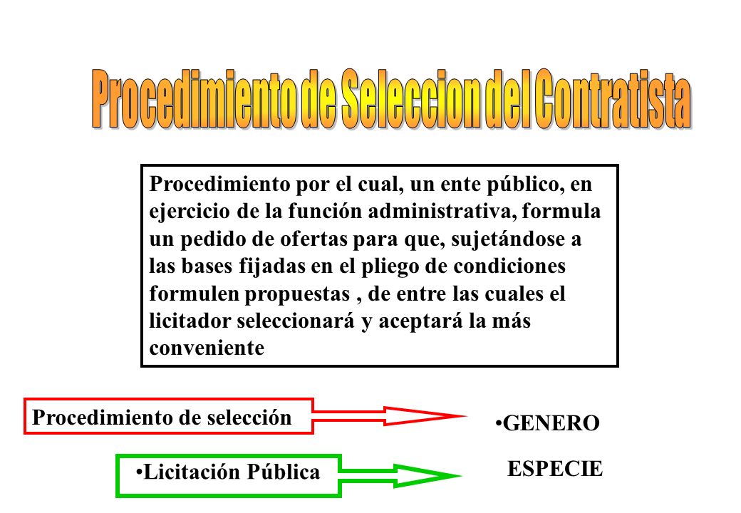 Procedimiento de Seleccion del Contratista
