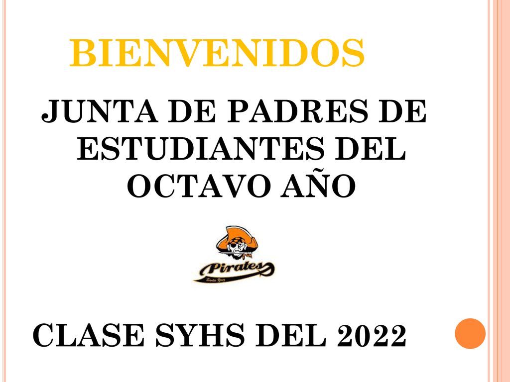 JUNTA DE PADRES DE ESTUDIANTES DEL OCTAVO AÑO CLASE SYHS DEL 2022