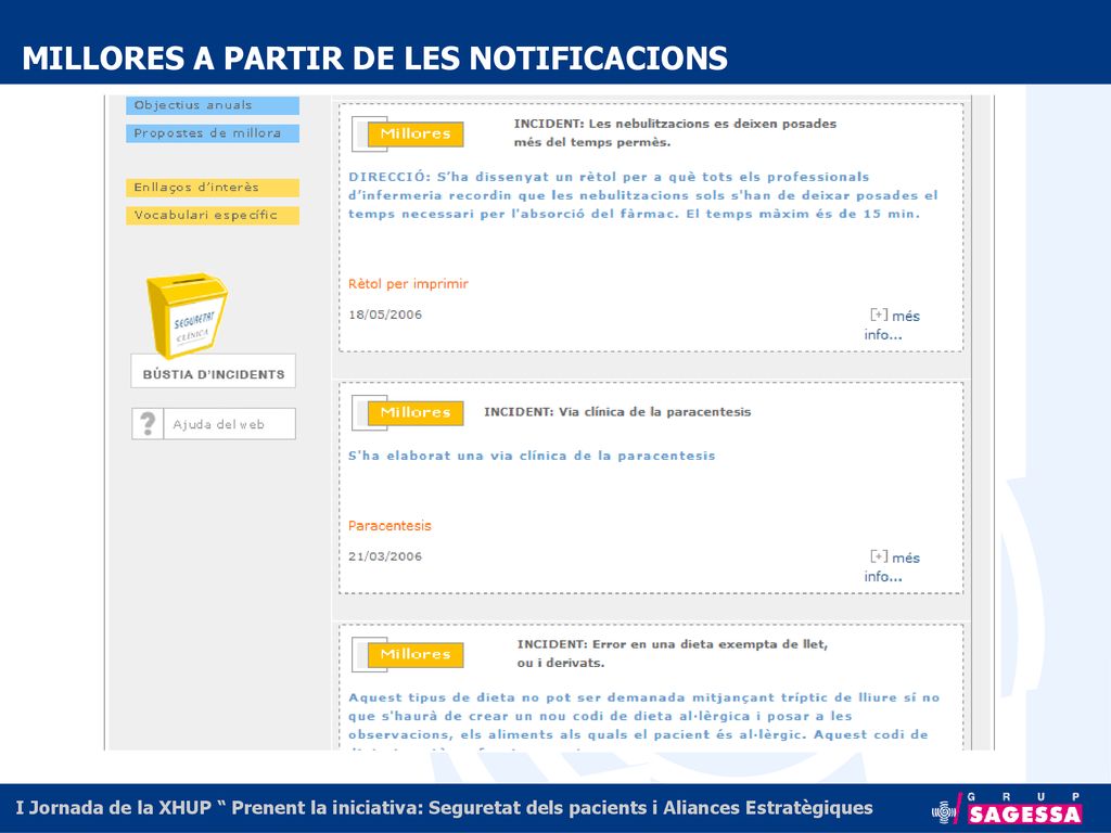 PROGRAMA DE SEGURETAT CLÍNICA: Sistema De Notificació D’esdeveniments ...