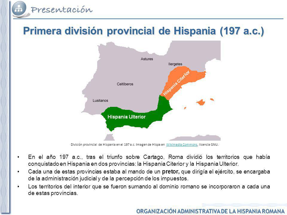 Primera división provincial de Hispania (197 a.c.)