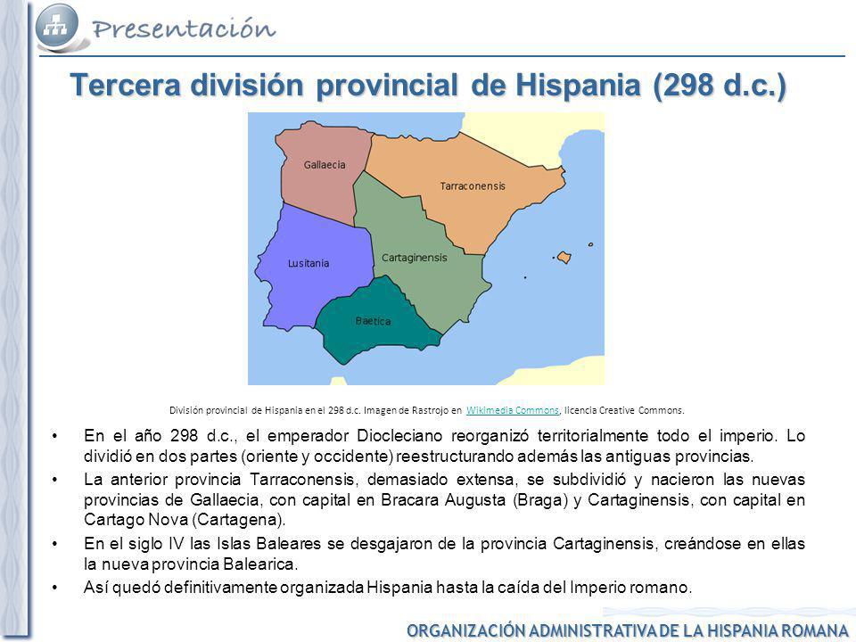 Tercera división provincial de Hispania (298 d.c.)