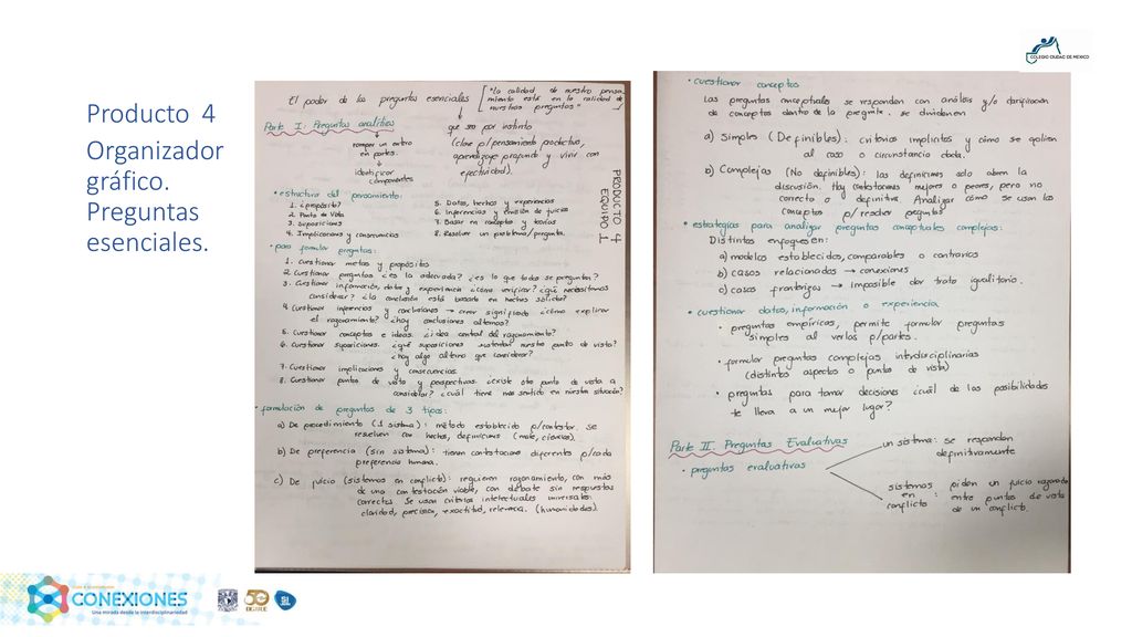 Producto 4 Organizador gráfico. Preguntas esenciales.