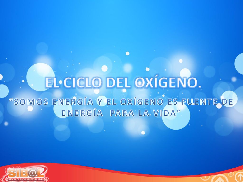 SOMOS ENERGÍA Y EL OXÍGENO ES FUENTE DE ENERGÍA PARA LA VIDA