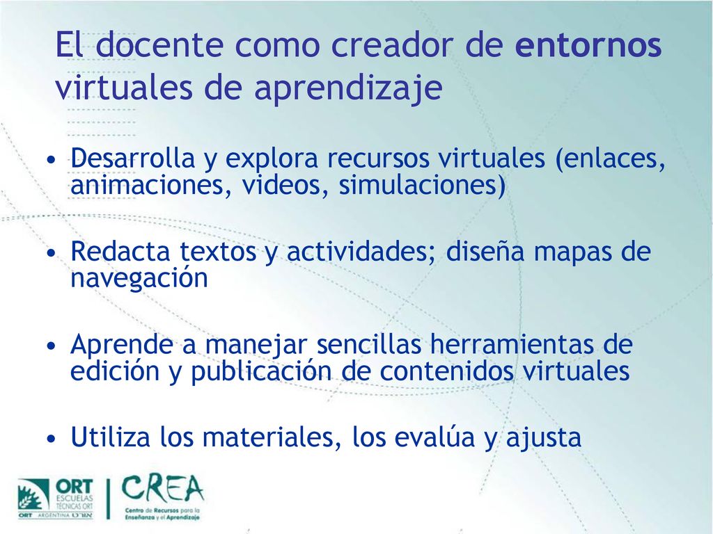 El docente como creador de entornos virtuales de aprendizaje
