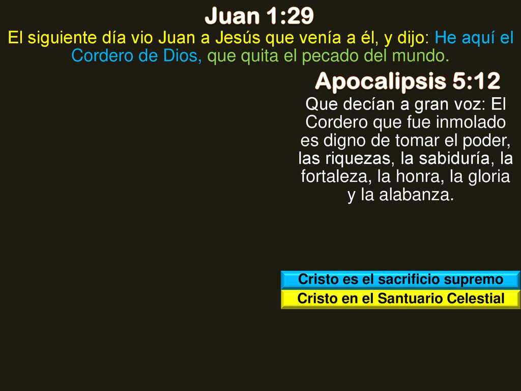 Cristo es el sacrificio supremo Cristo en el Santuario Celestial