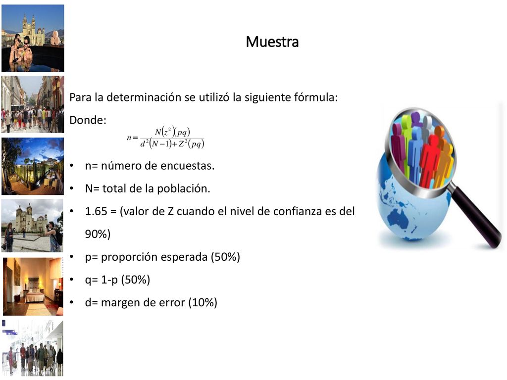 Muestra Para la determinación se utilizó la siguiente fórmula: Donde: