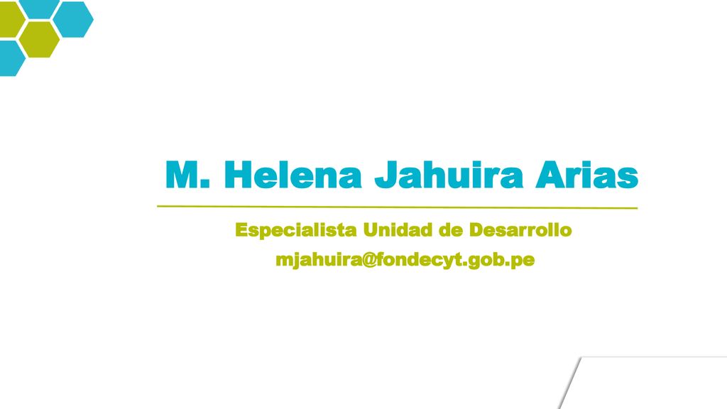 Especialista Unidad de Desarrollo