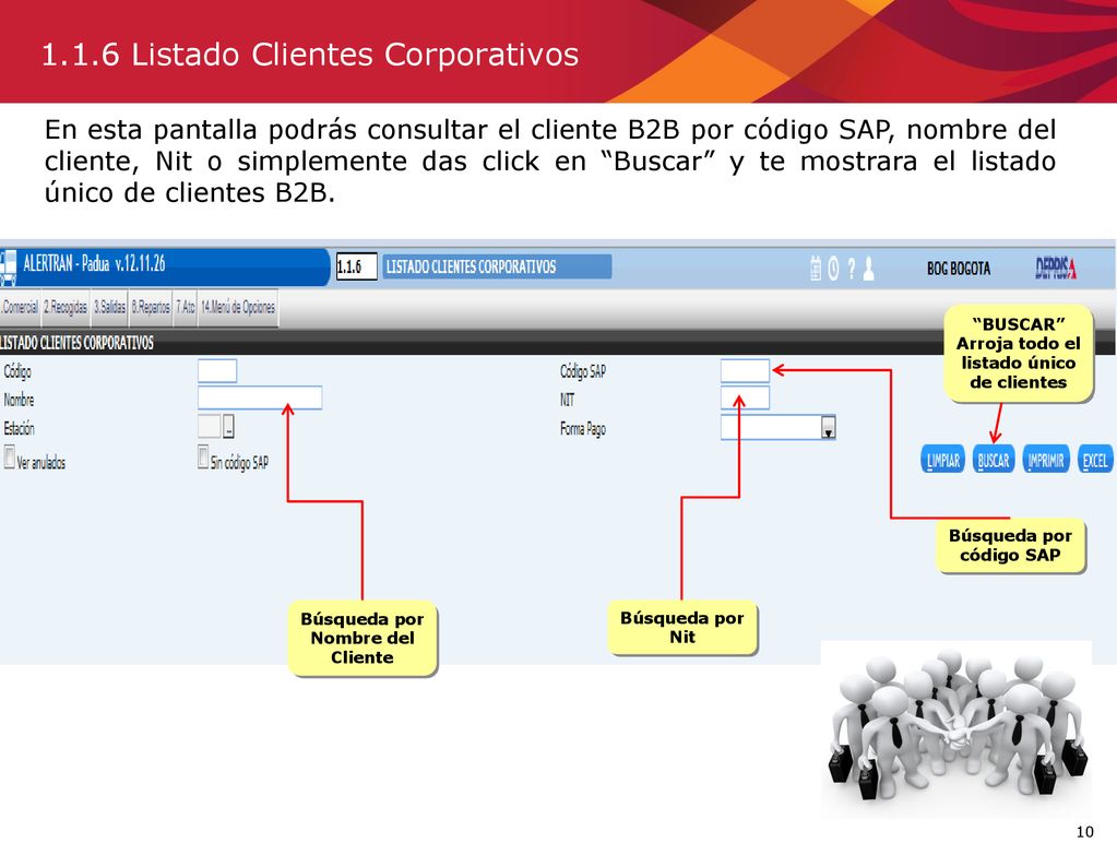 1.1.6 Listado Clientes Corporativos