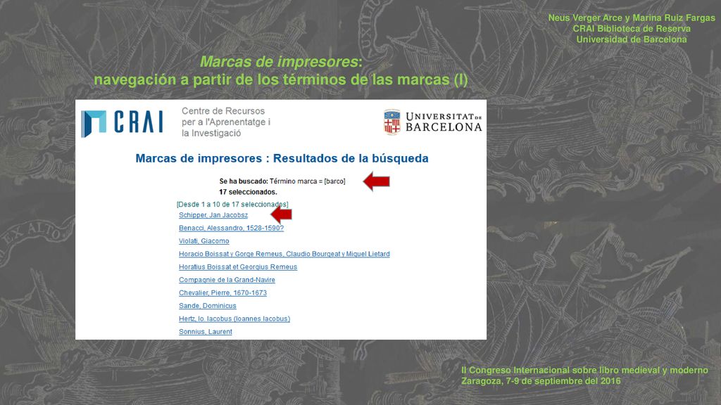 navegación a partir de los términos de las marcas (I)