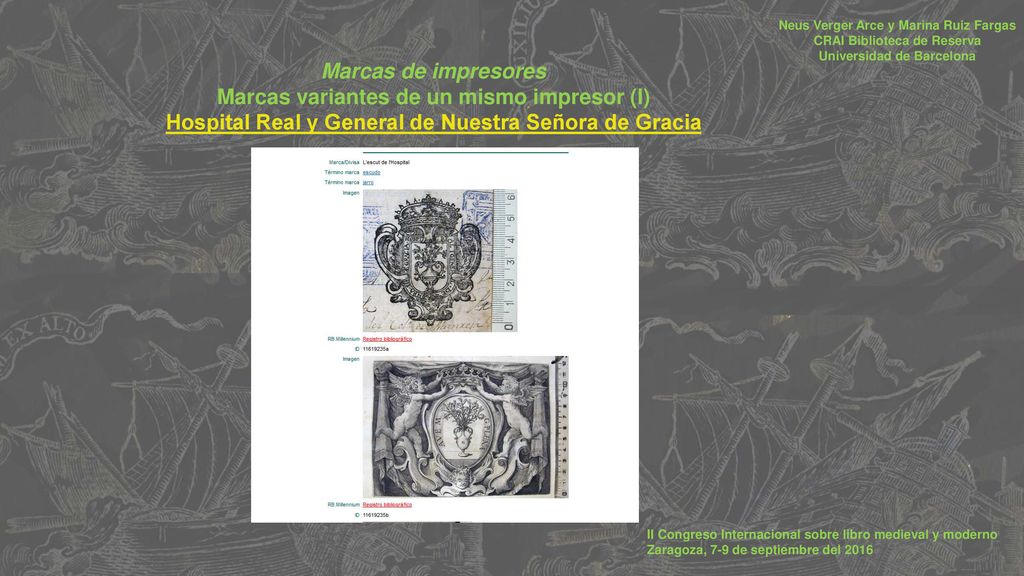 Marcas variantes de un mismo impresor (I)