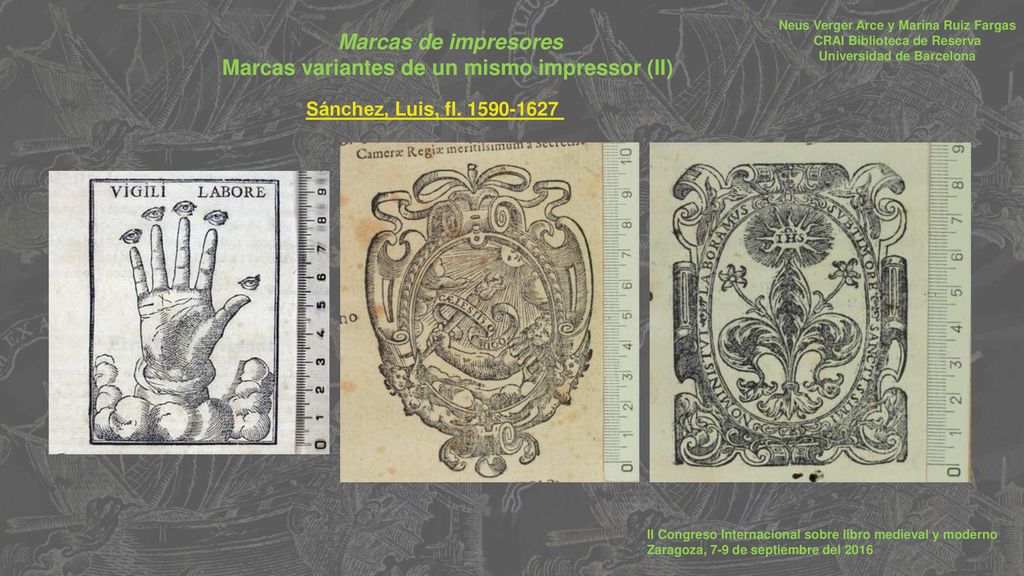 Marcas variantes de un mismo impressor (II)