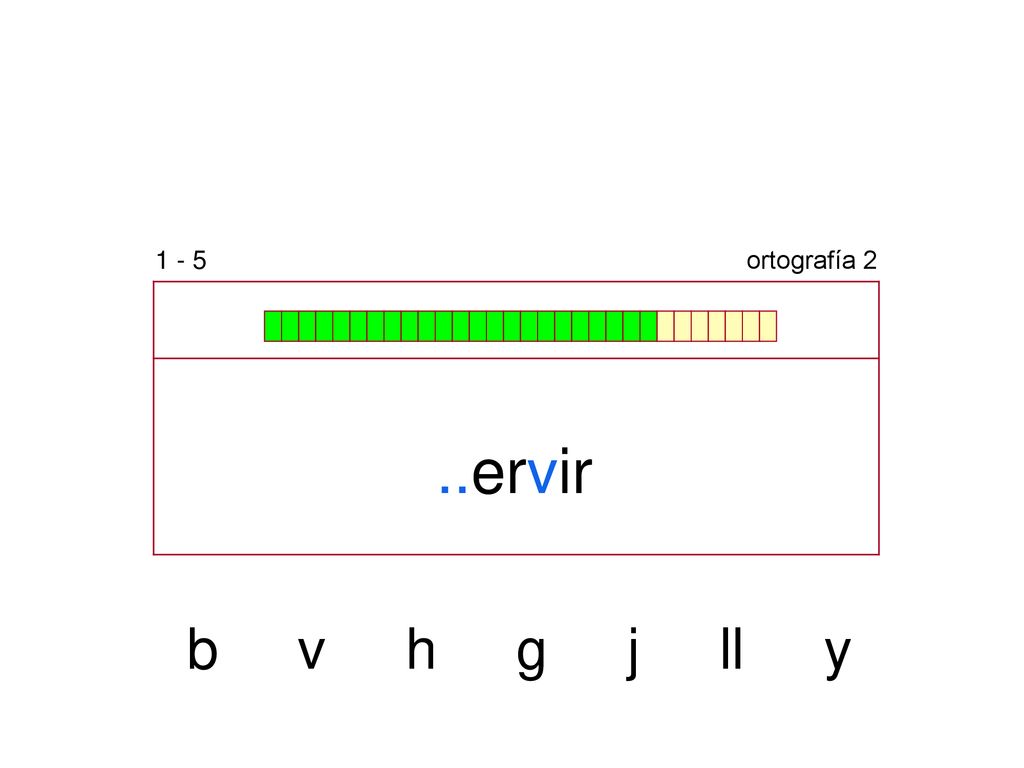1 - 5 ortografía 2 ..ervir b v h g j ll y