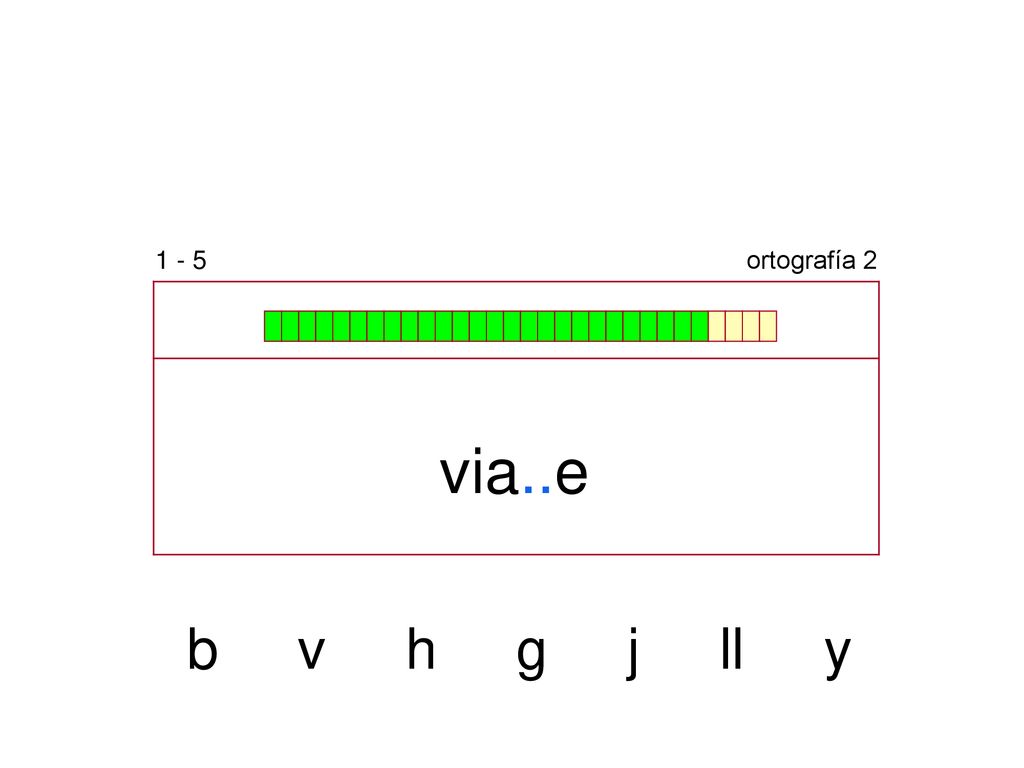 1 - 5 ortografía 2 via..e b v h g j ll y