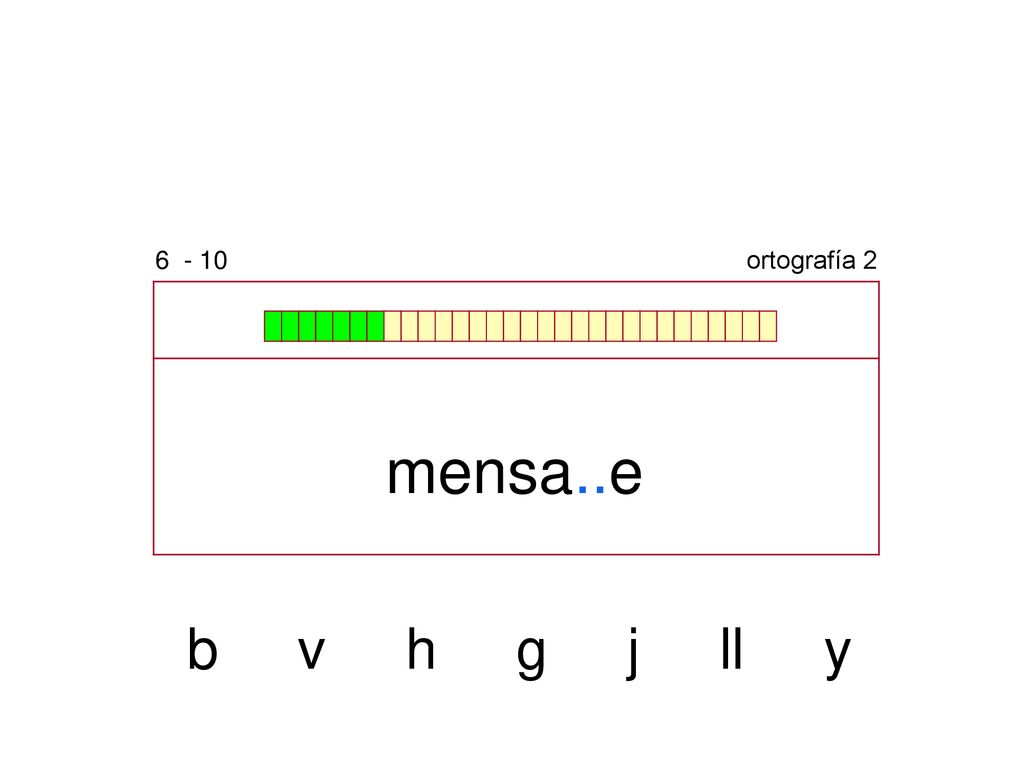 ortografía 2 mensa..e b v h g j ll y