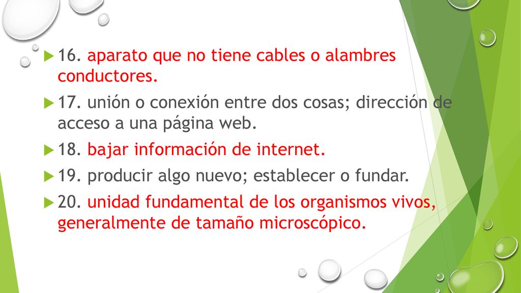 16. aparato que no tiene cables o alambres conductores.