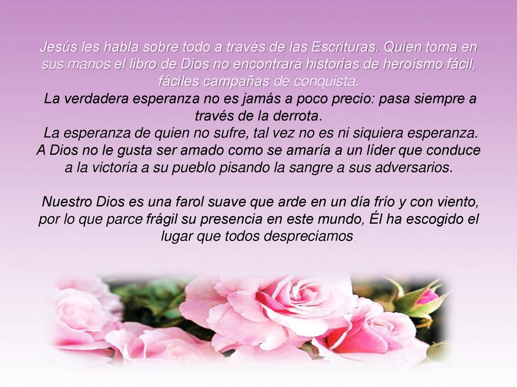 Jesús les habla sobre todo a través de las Escrituras