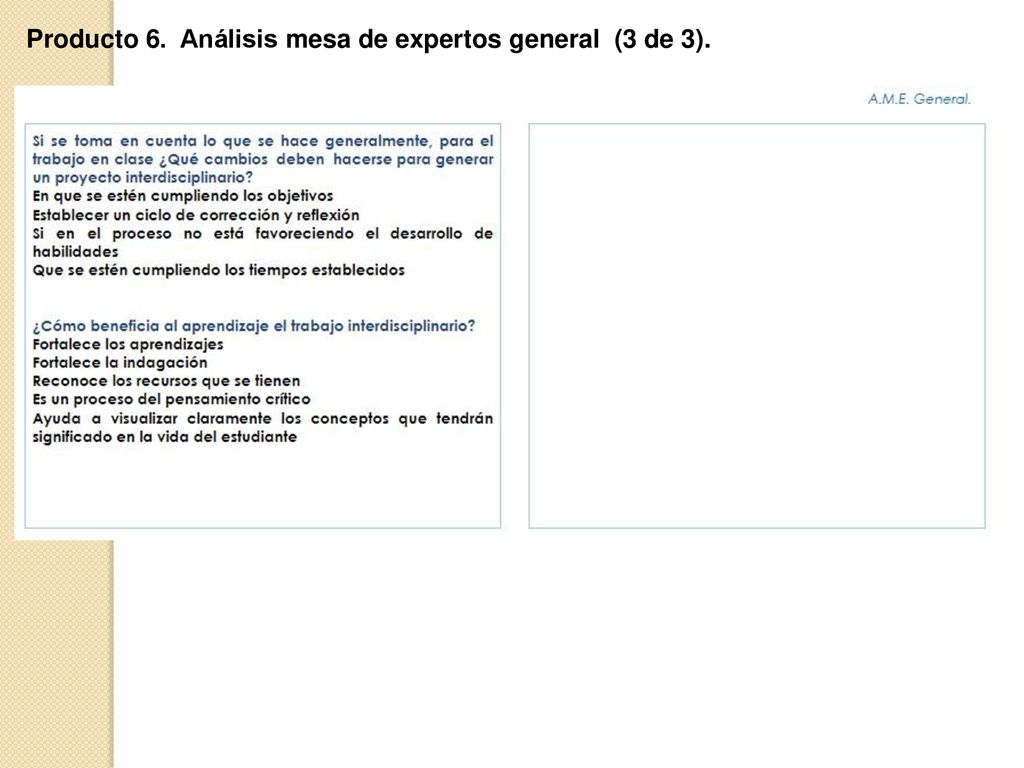 Producto 6. Análisis mesa de expertos general (3 de 3).