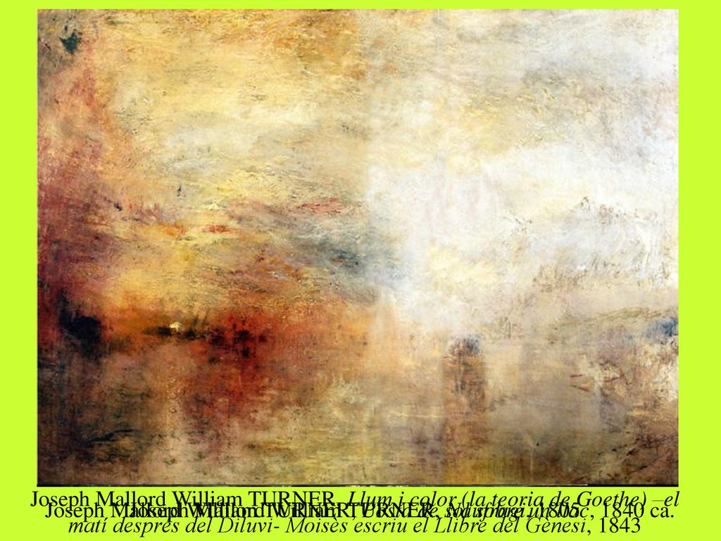Joseph Mallord William TURNER, Posta de sol sobre un llac, 1840 ca.