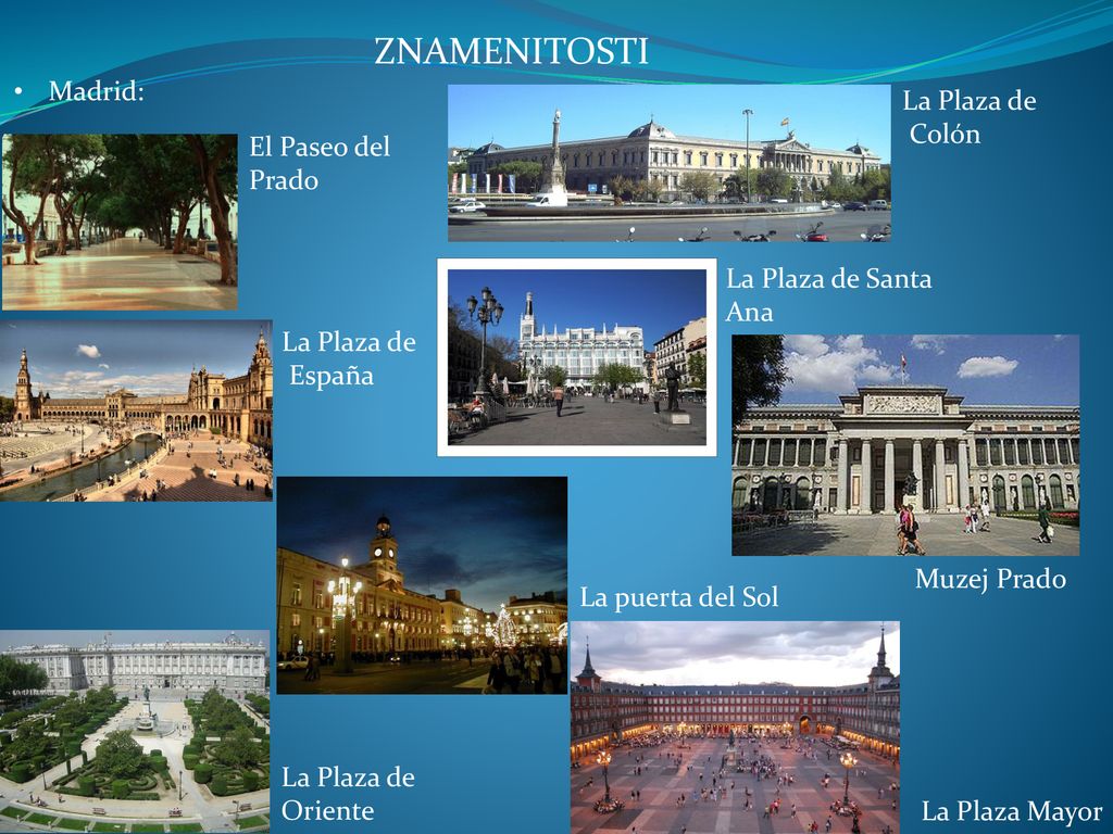 ZNAMENITOSTI Madrid: La Plaza de Colón El Paseo del Prado