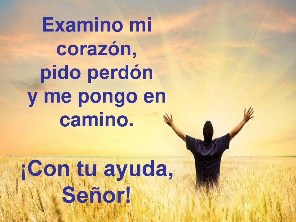 ¡Con tu ayuda, Señor! Examino mi corazón, pido perdón