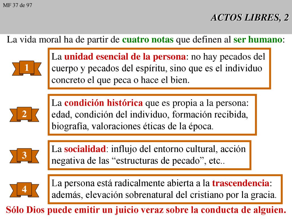 Sólo Dios puede emitir un juicio veraz sobre la conducta de alguien.