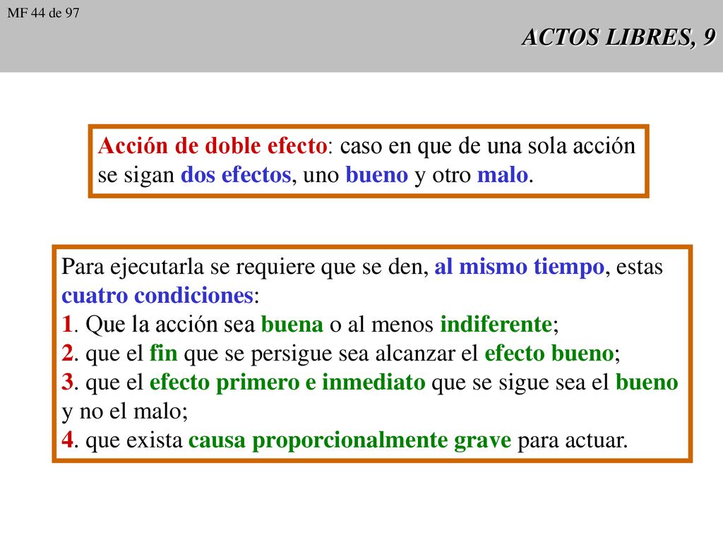 Acción de doble efecto: caso en que de una sola acción