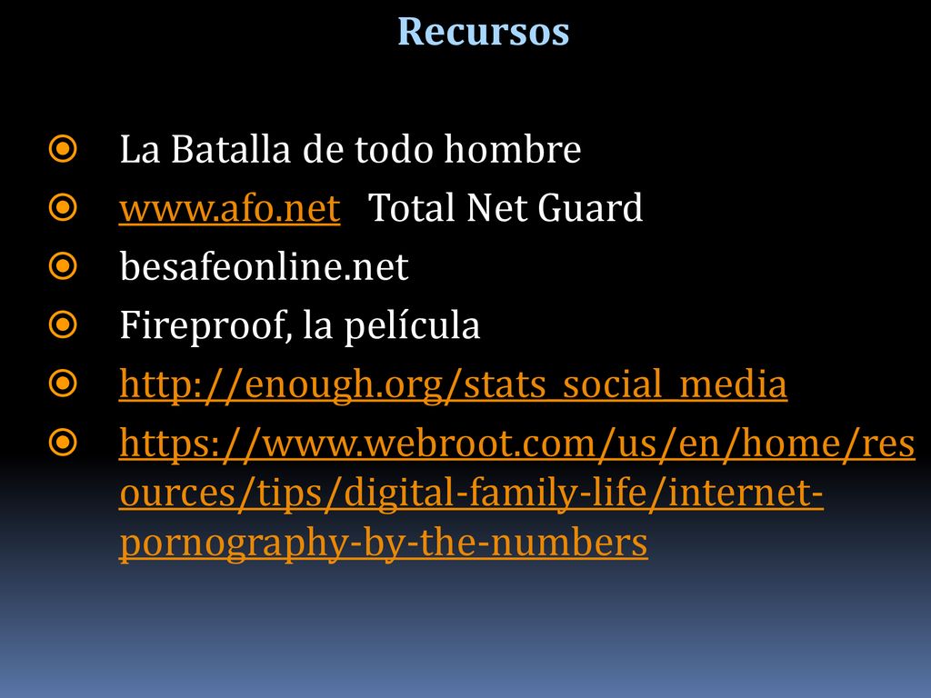 Recursos La Batalla de todo hombre.   Total Net Guard. besafeonline.net. Fireproof, la película.
