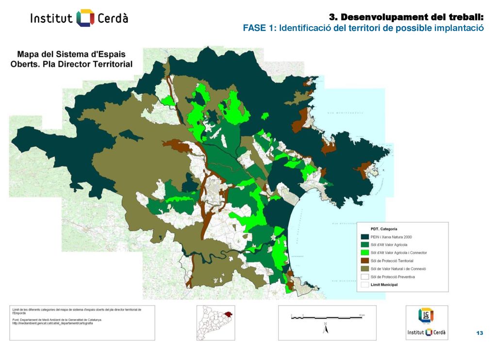 3. Desenvolupament del treball: FASE 1: Identificació del territori de possible implantació