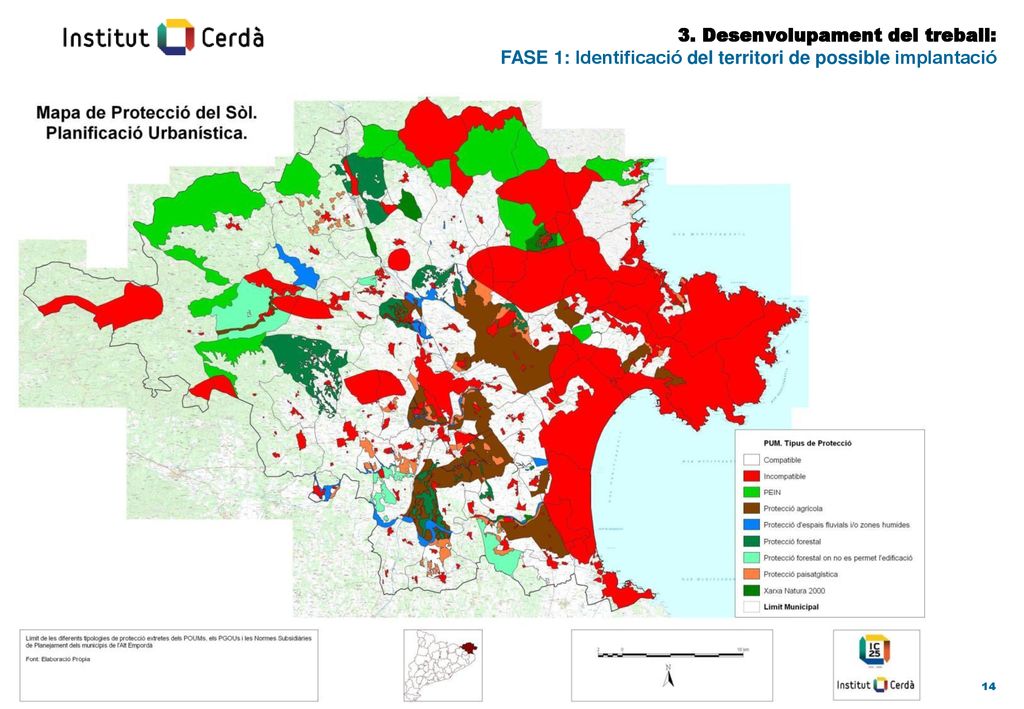 3. Desenvolupament del treball: FASE 1: Identificació del territori de possible implantació