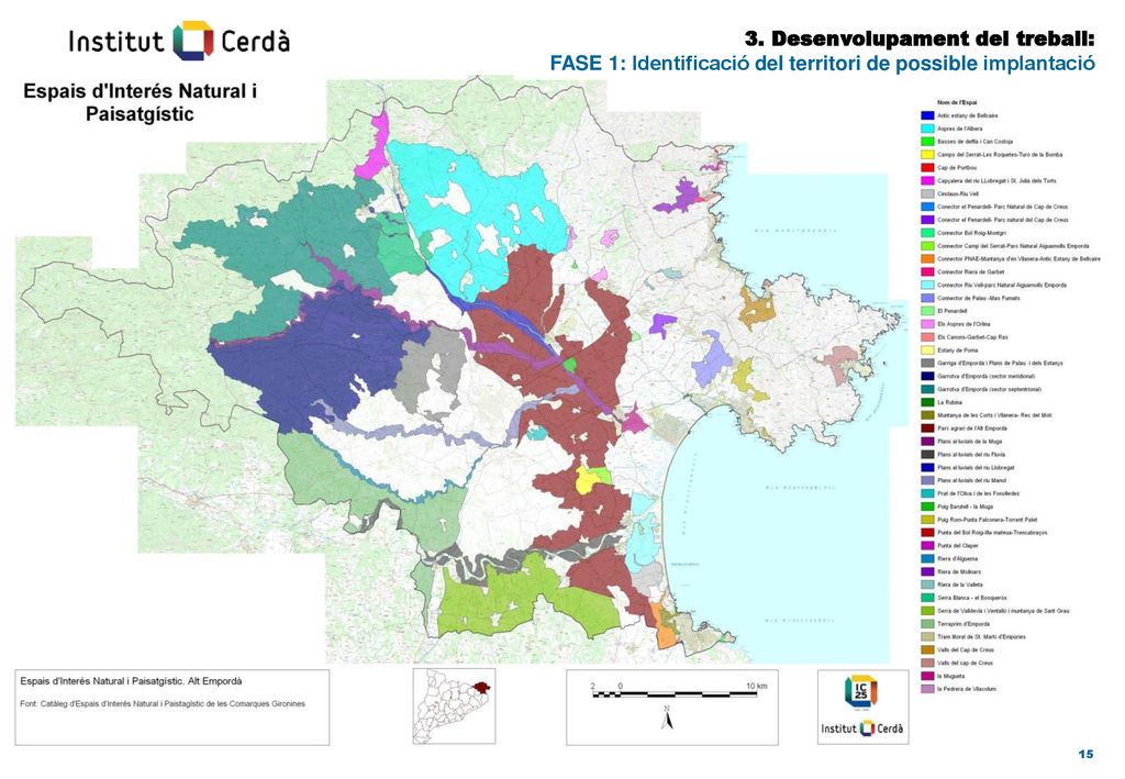 3. Desenvolupament del treball: FASE 1: Identificació del territori de possible implantació