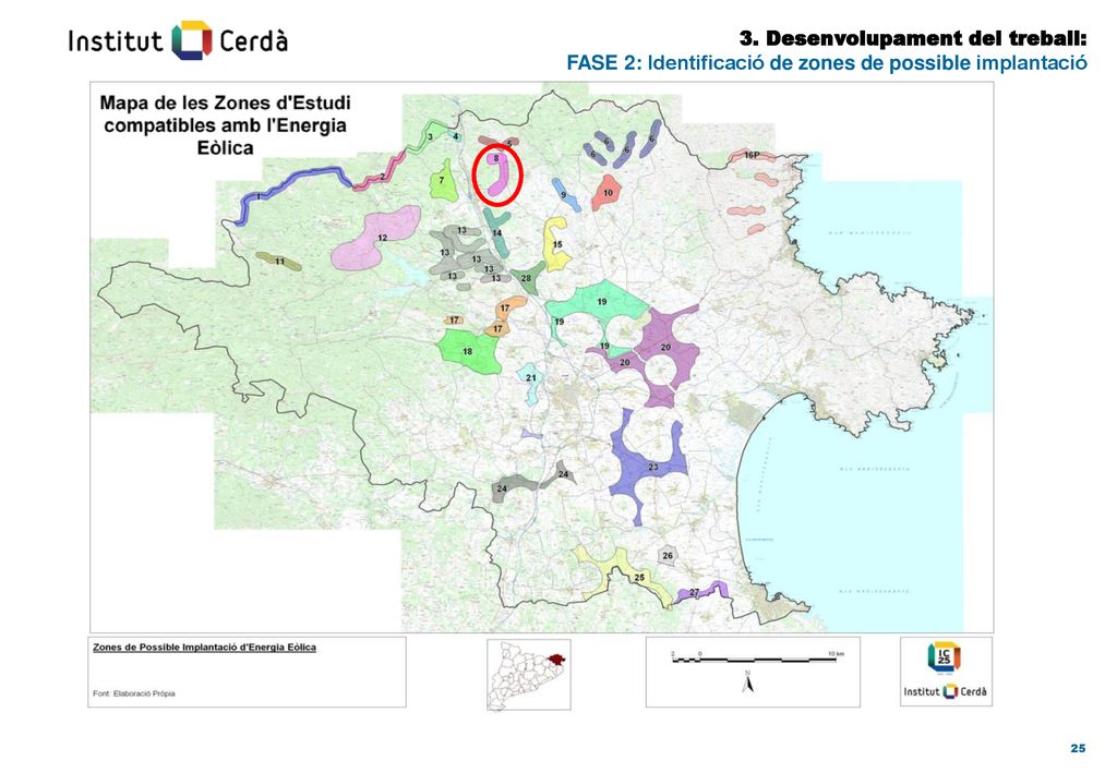 3. Desenvolupament del treball: FASE 2: Identificació de zones de possible implantació