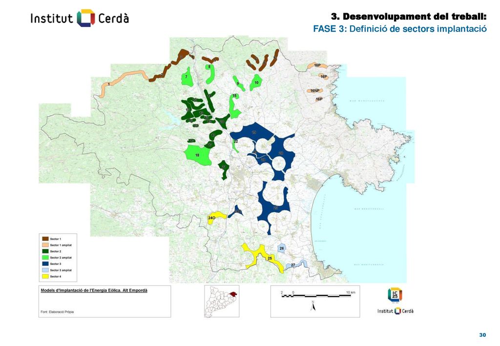 3. Desenvolupament del treball: FASE 3: Definició de sectors implantació