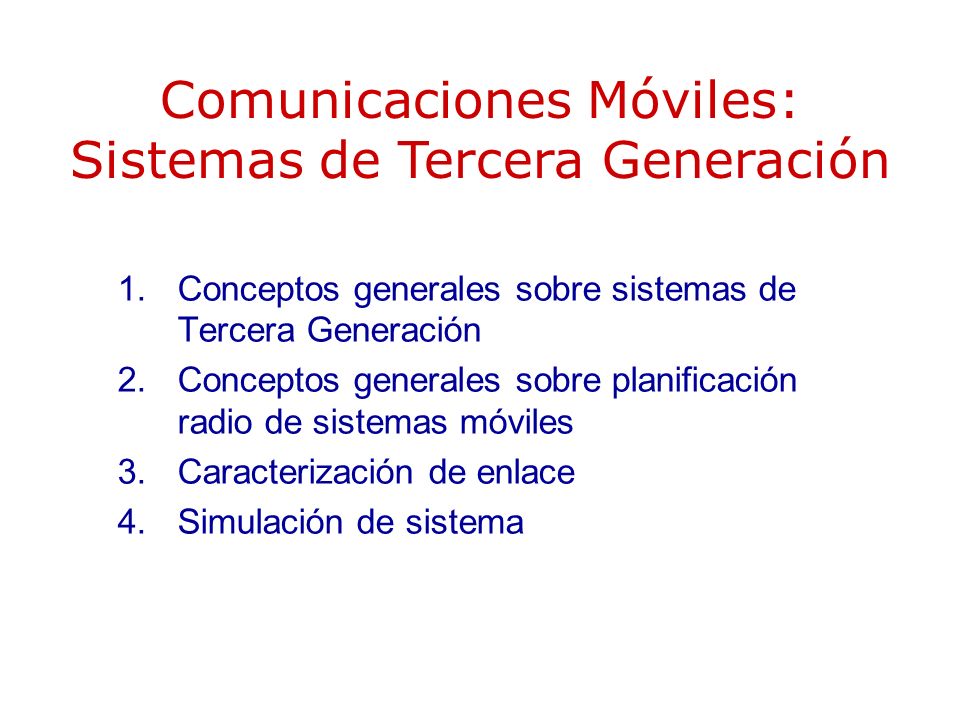 Normativa y Planificación de Sistemas de Radiocomunicación