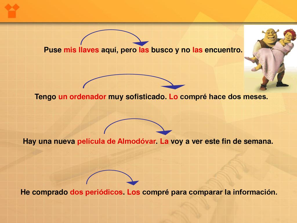 Puse mis llaves aquí, pero las busco y no las encuentro.