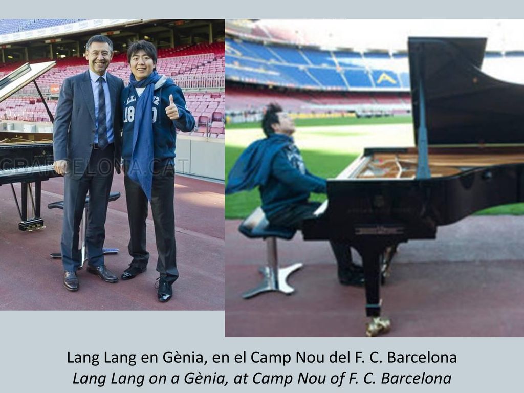 Lang Lang en Gènia, en el Camp Nou del F. C
