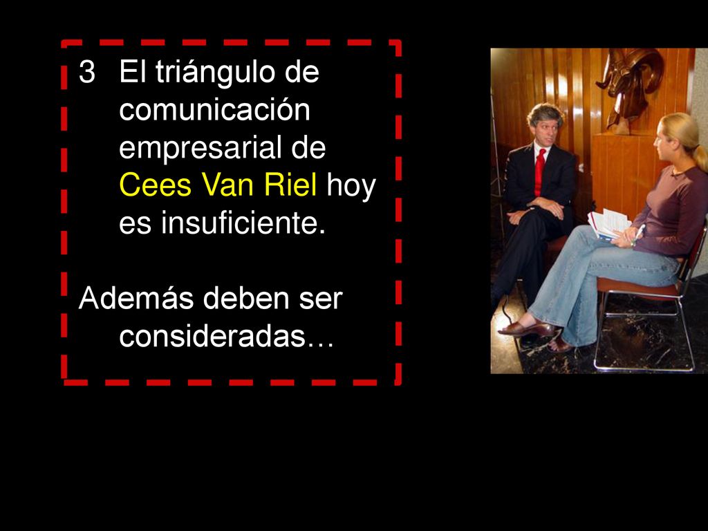 El triángulo de comunicación empresarial de Cees Van Riel hoy es insuficiente.