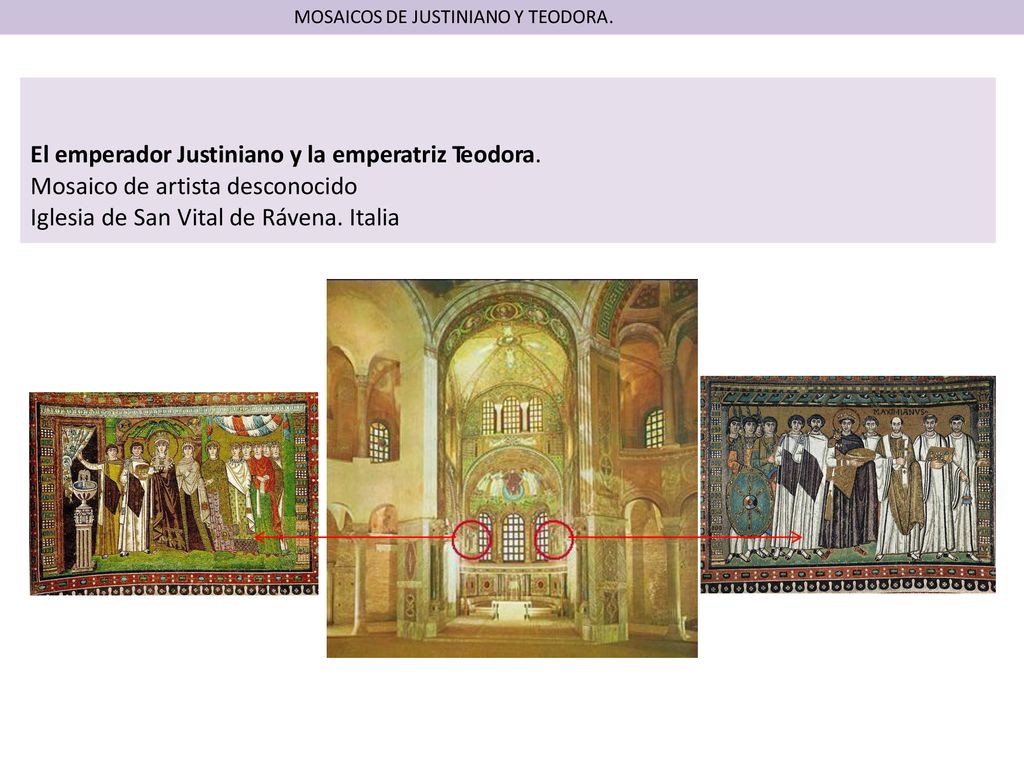 Mosaico de artista desconocido Iglesia de San Vital de Rávena. Italia