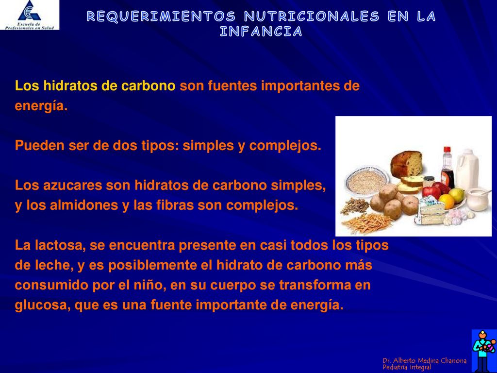 Los hidratos de carbono son fuentes importantes de energía.
