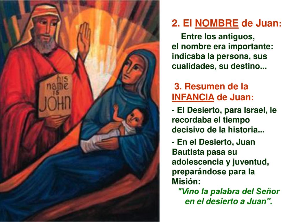 Vino la palabra del Señor en el desierto a Juan .