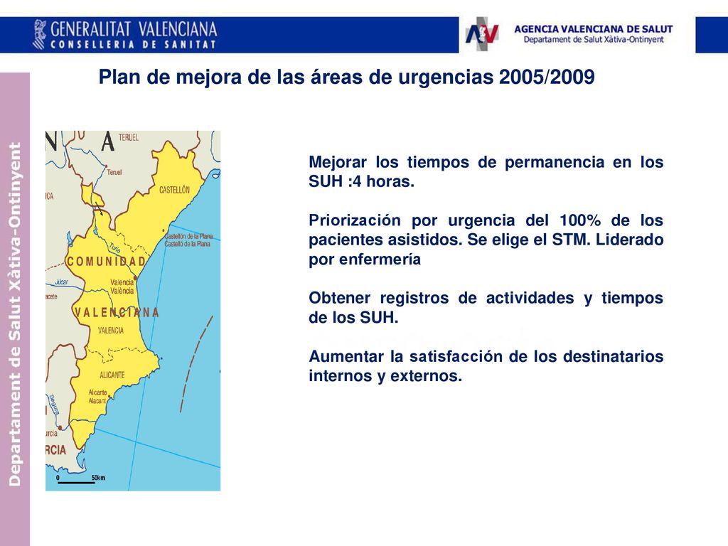 Plan de mejora de las áreas de urgencias 2005/2009