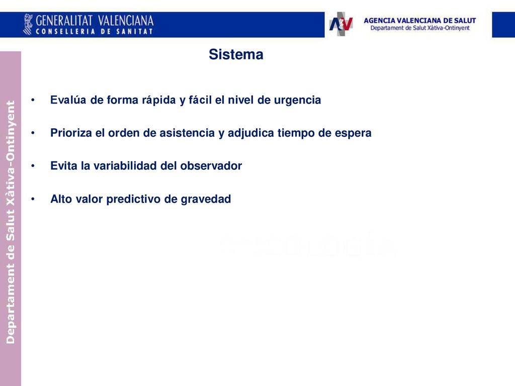 Sistema Evalúa de forma rápida y fácil el nivel de urgencia