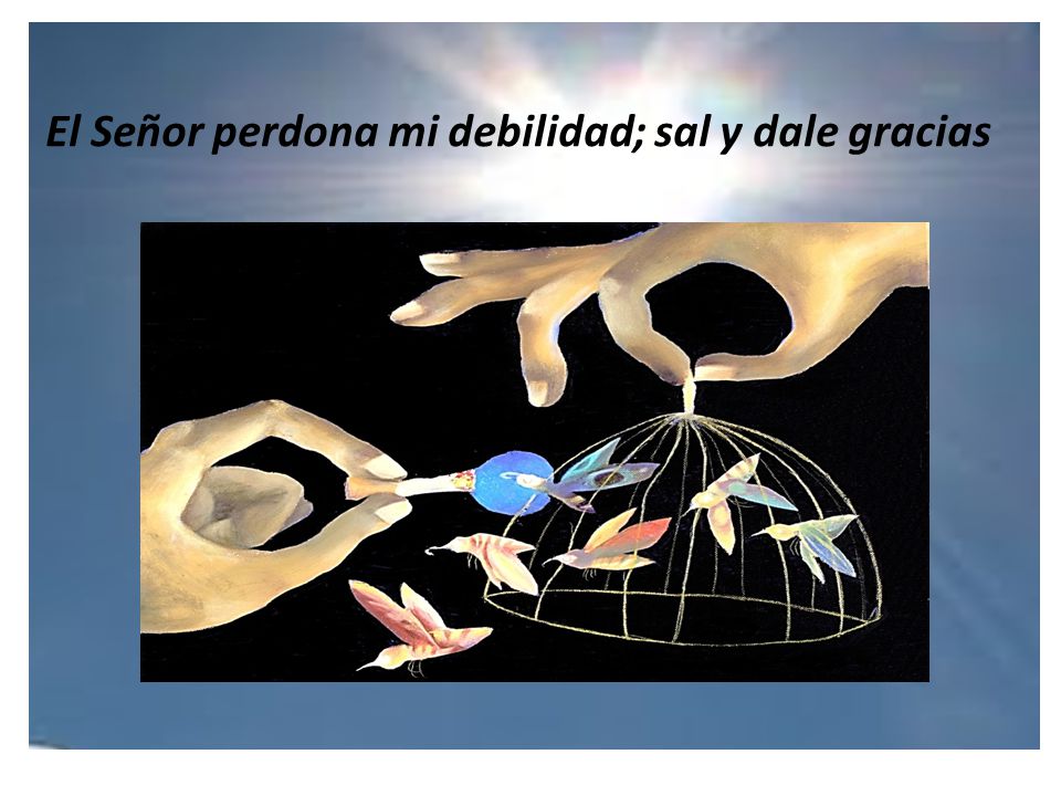 El Señor perdona mi debilidad; sal y dale gracias