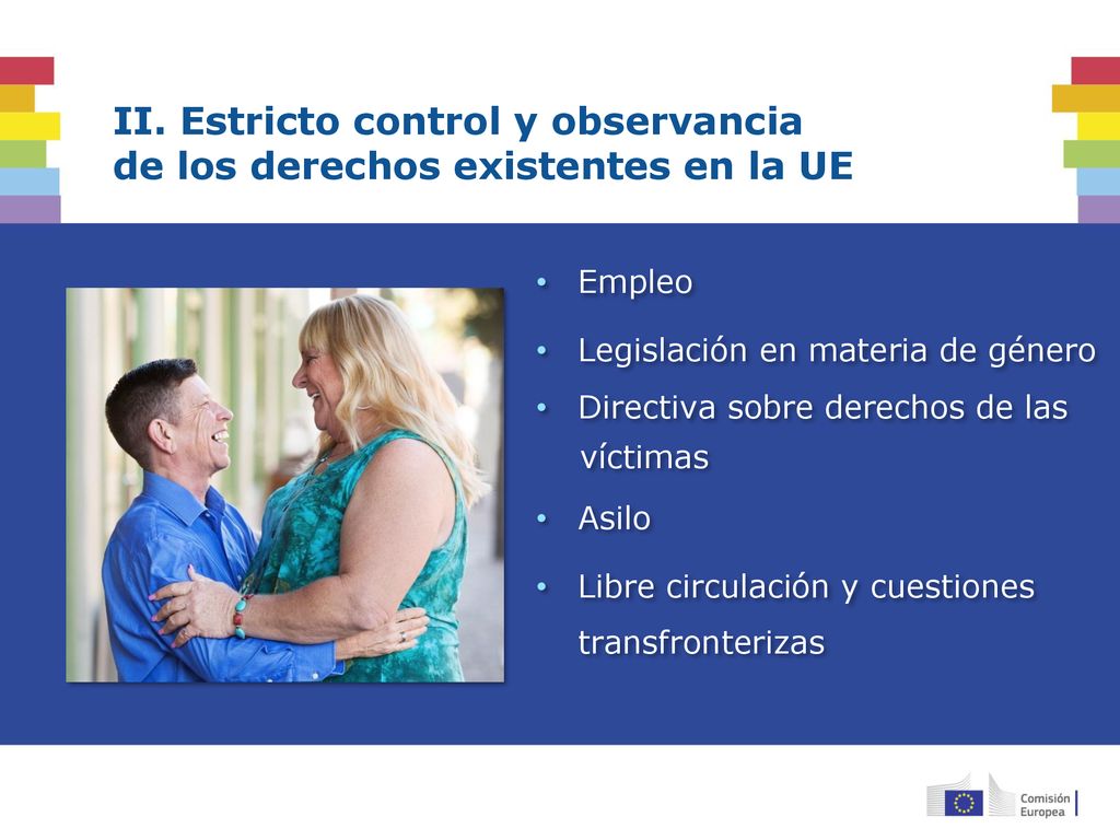II. Estricto control y observancia de los derechos existentes en la UE
