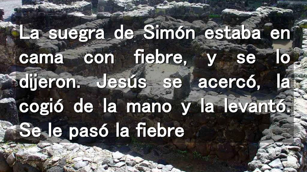 La suegra de Simón estaba en cama con fiebre, y se lo dijeron